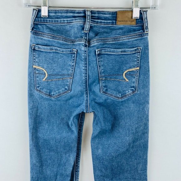 American Eagle AE Super Hi Rise Jegging Next Level Stretch 0 R - Picture 5 of 9